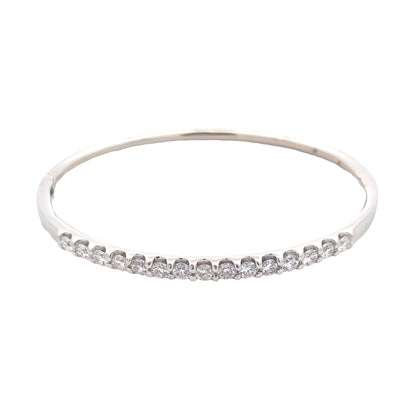 White Gold Diamond Set Bangle