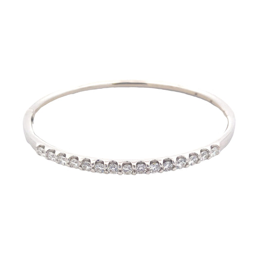 White Gold Diamond Set Bangle