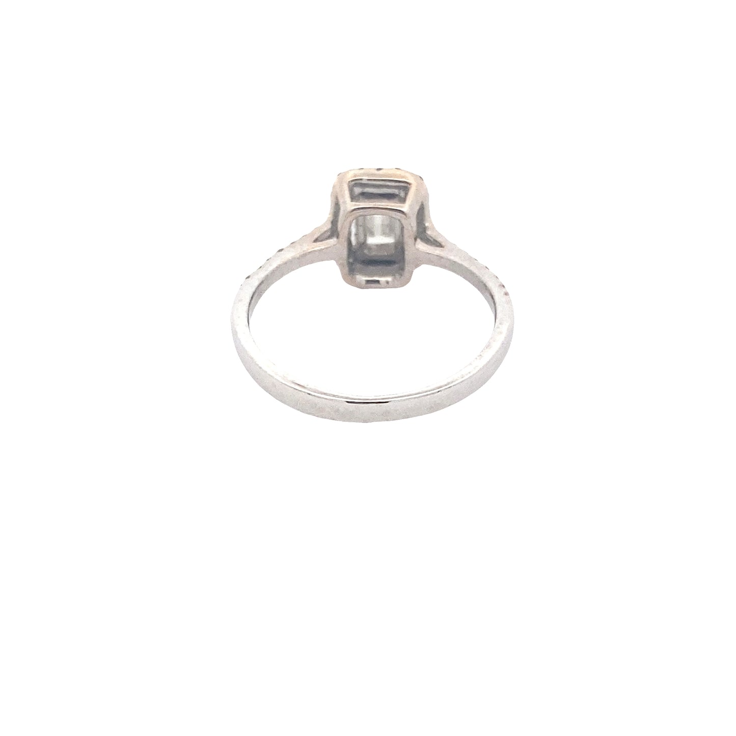 Emerald Cut Diamond Halo Cluster Style Ring