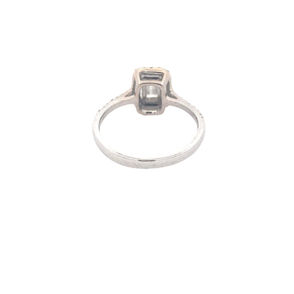 Emerald Cut Diamond Halo Cluster Style Ring