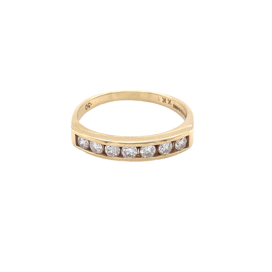 Round Brilliant Cut Diamond Channel Set Ring