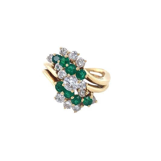 Emerald and Diamond Dress Ring
