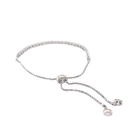 White Gold Diamond Adjustable Tennis Bracelet