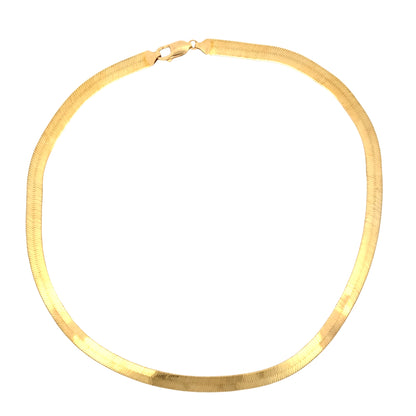 18ct Yellow Gold Herringbone Style Necklace