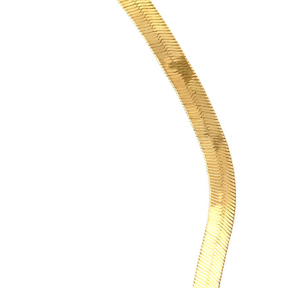 18ct Yellow Gold Herringbone Style Necklace