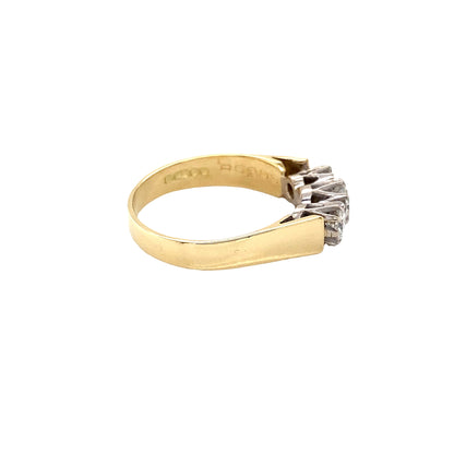 Round Brilliant Cut 3 Stone Diamond Ring