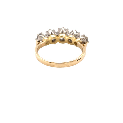 Round Brilliant Cut 5 Stone Graduated Diamond Eternity Ring
