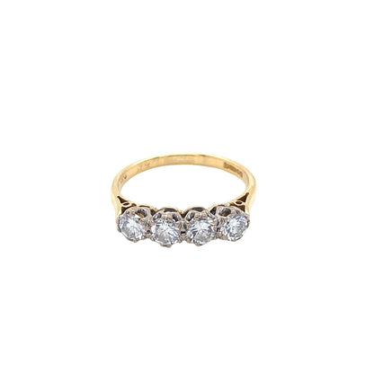 Round Brilliant Cut Diamond 4 Stone Ring