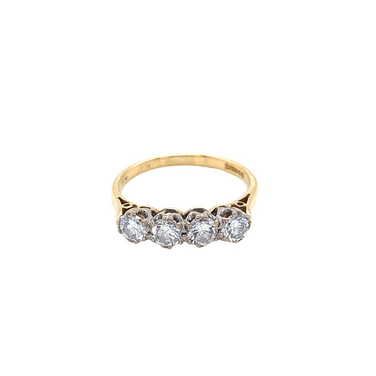 Round Brilliant Cut Diamond 4 Stone Ring