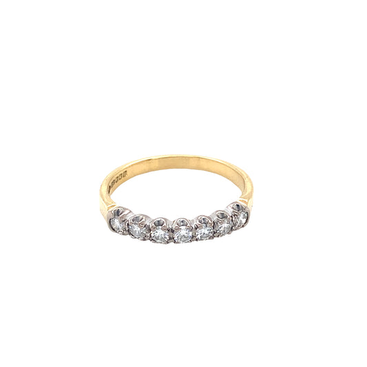 Round Brilliant Cut 7 Stone Diamond Eternity Ring