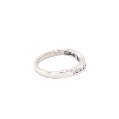 Bow Shaped Diamond Channel Set Wedding Ring