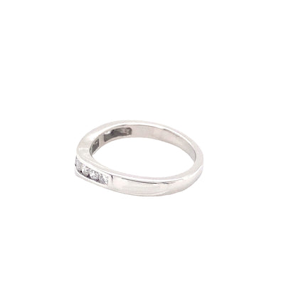 Bow Shaped Diamond Channel Set Wedding Ring