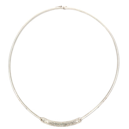 Round Brilliant Cut and Baguette Cut Diamond Set Necklace