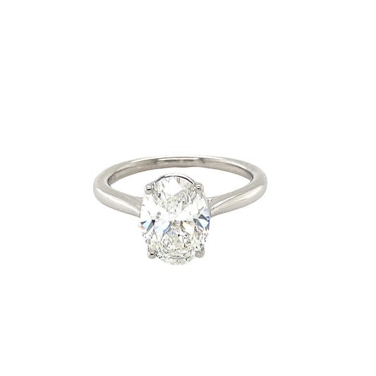 Oval Diamond Solitaire Ring - 2cts