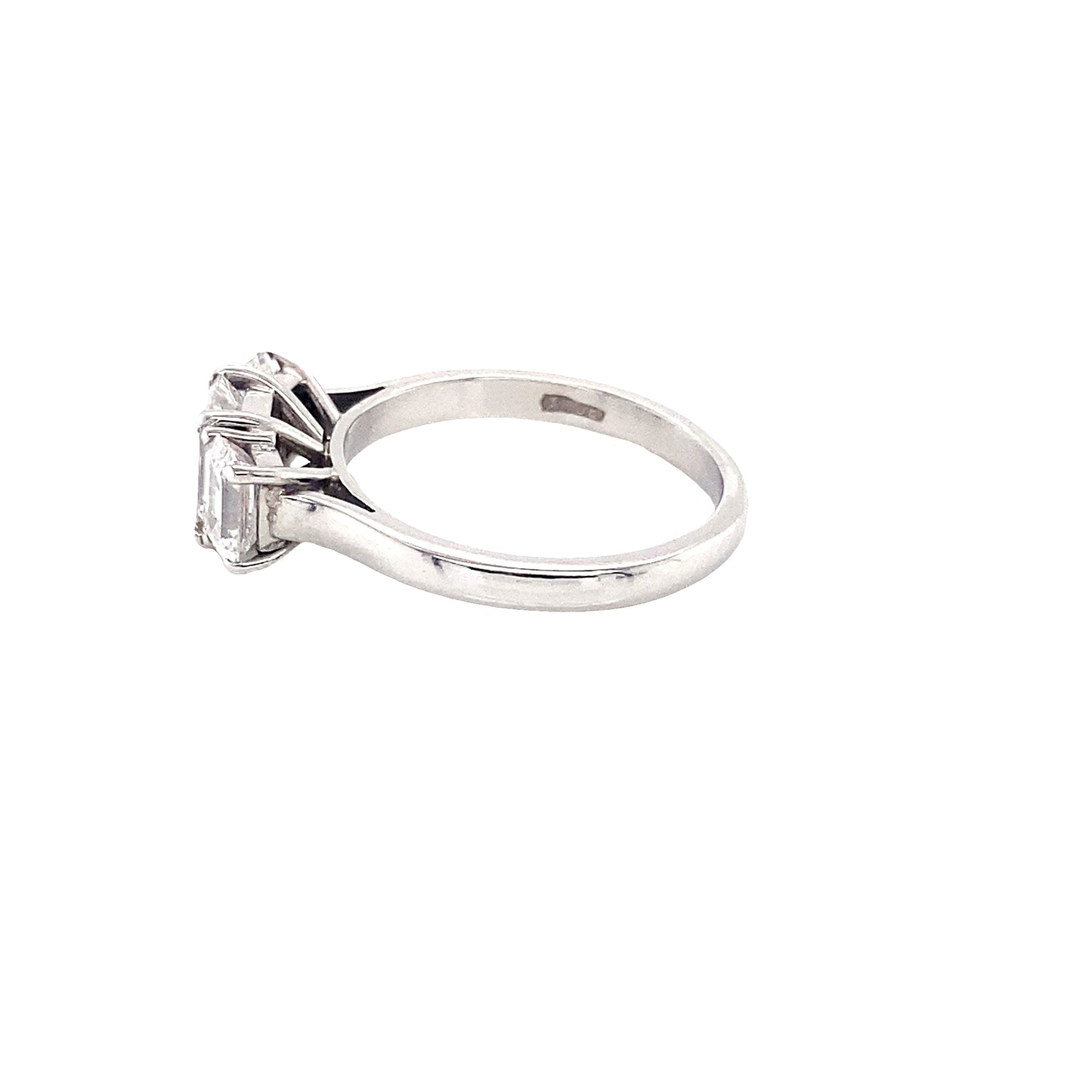 Emerald Cut 3 Stone Diamond Ring