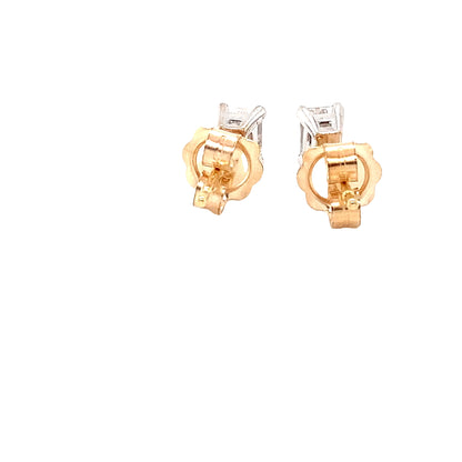Emerald Cut Diamond Earrings