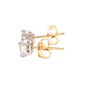 Emerald Cut Diamond Earrings