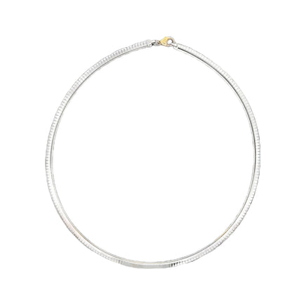 Yellow and White Gold Reversible Collar Necklet