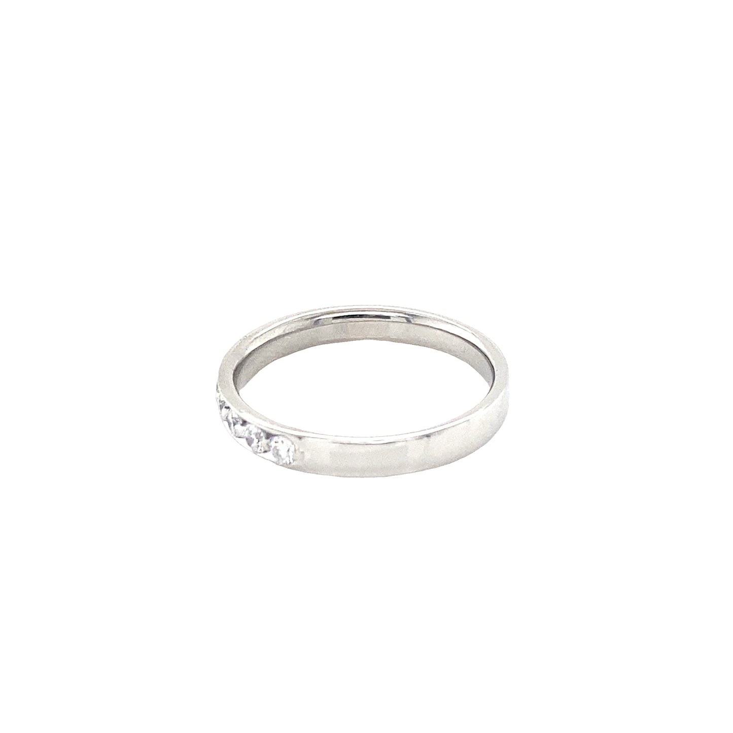 Round Brilliant Cut Diamond Channel Set Ring