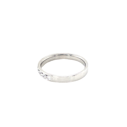 Round Brilliant Cut Diamond Channel Set Ring