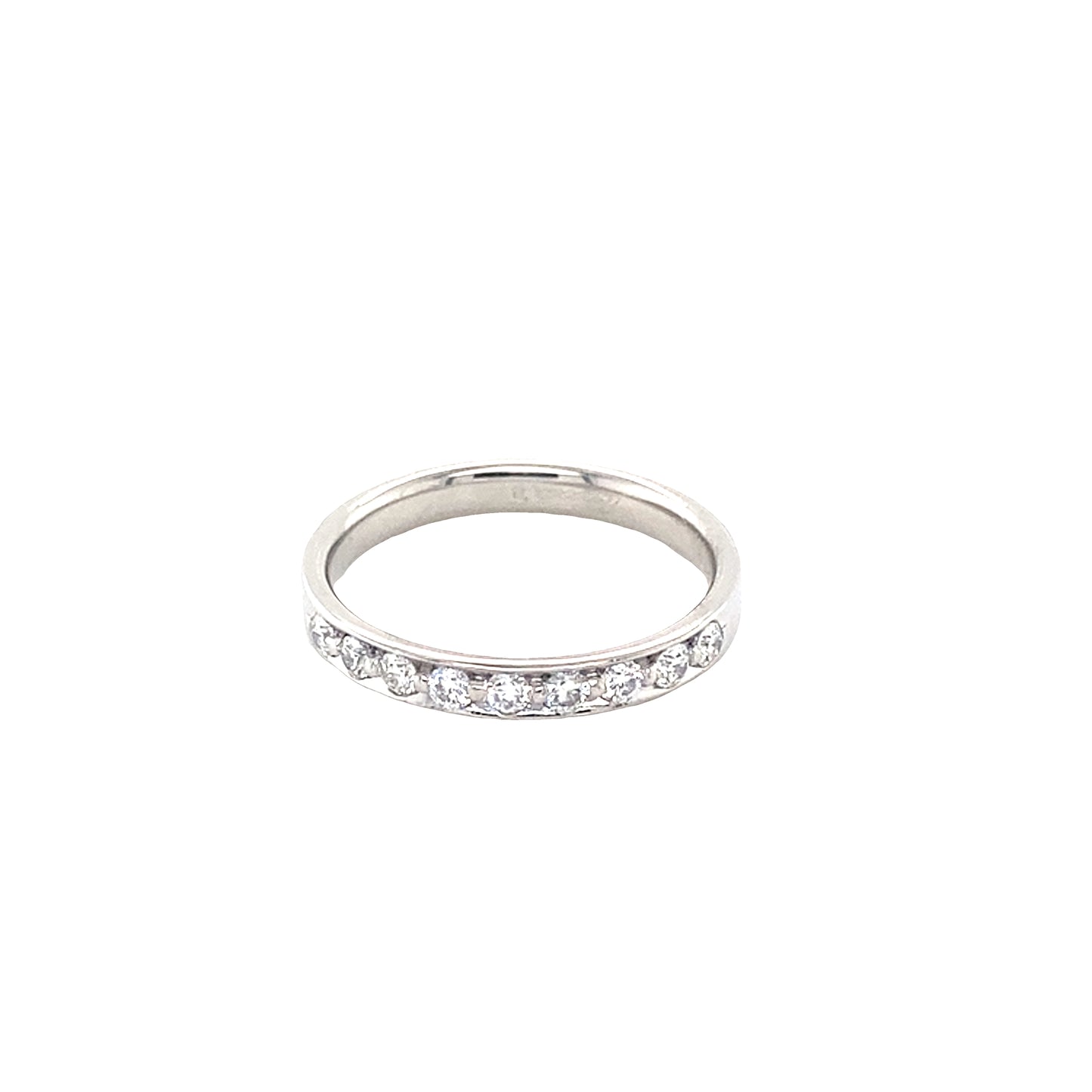 Round Brilliant Cut Diamond Channel Set Ring