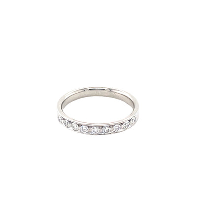 Round Brilliant Cut Diamond Channel Set Ring