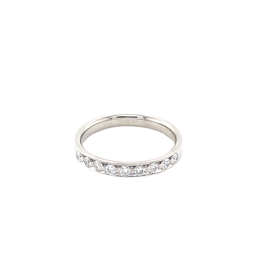 Round Brilliant Cut Diamond Channel Set Ring