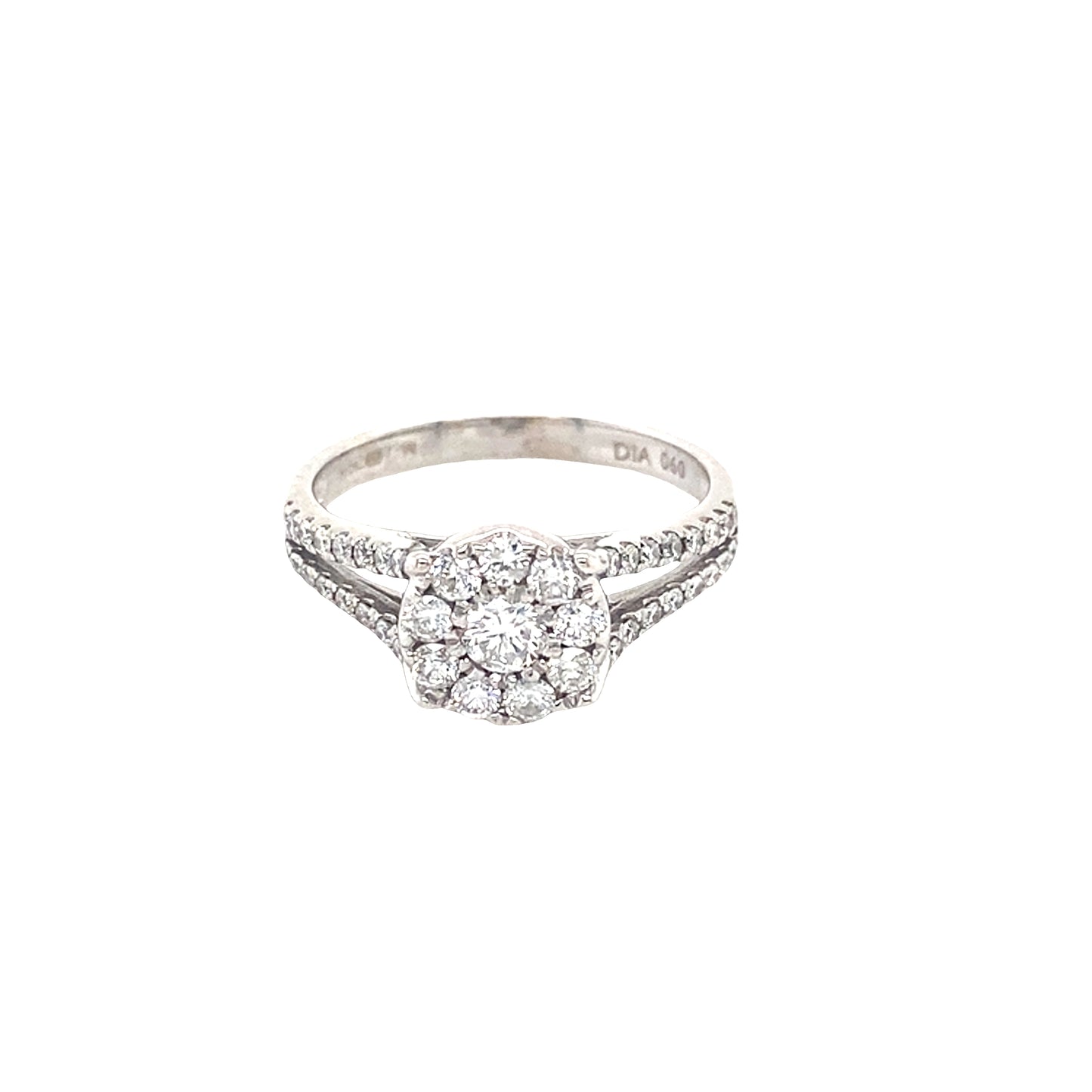 Round Brilliant Cut Diamond Cluster Ring
