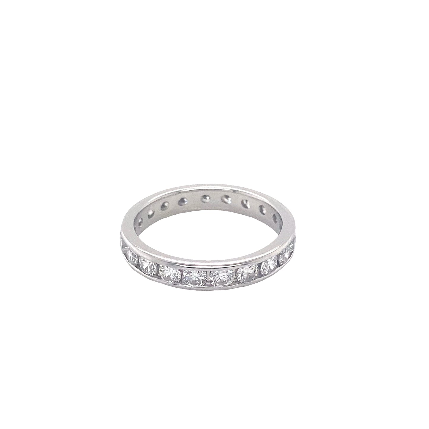 Round Brilliant Cut Diamond Channel Set Wedding Ring