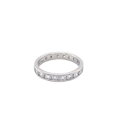 Round Brilliant Cut Diamond Channel Set Wedding Ring