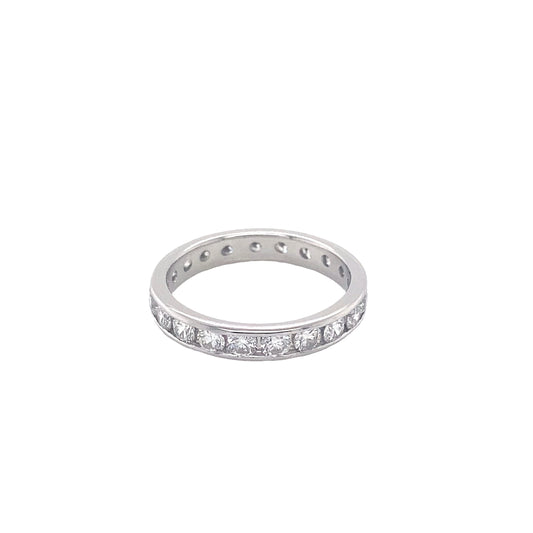 Round Brilliant Cut Diamond Channel Set Wedding Ring