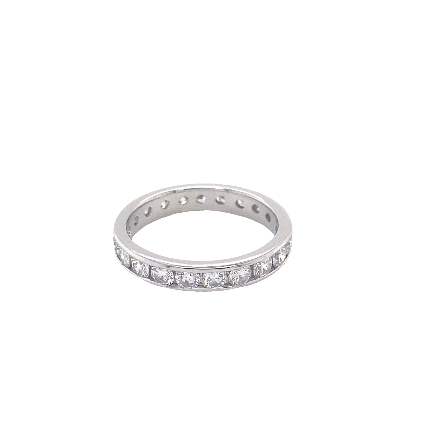 Round Brilliant Cut Diamond Channel Set Wedding Ring