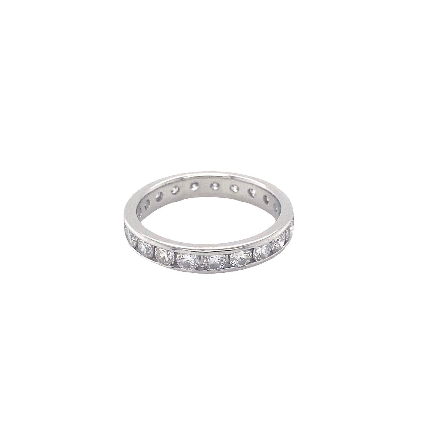 Round Brilliant Cut Diamond Channel Set Wedding Ring