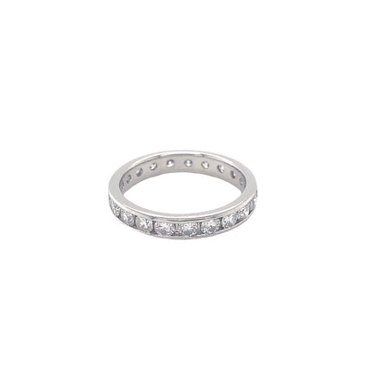 Round Brilliant Cut Diamond Channel Set Wedding Ring