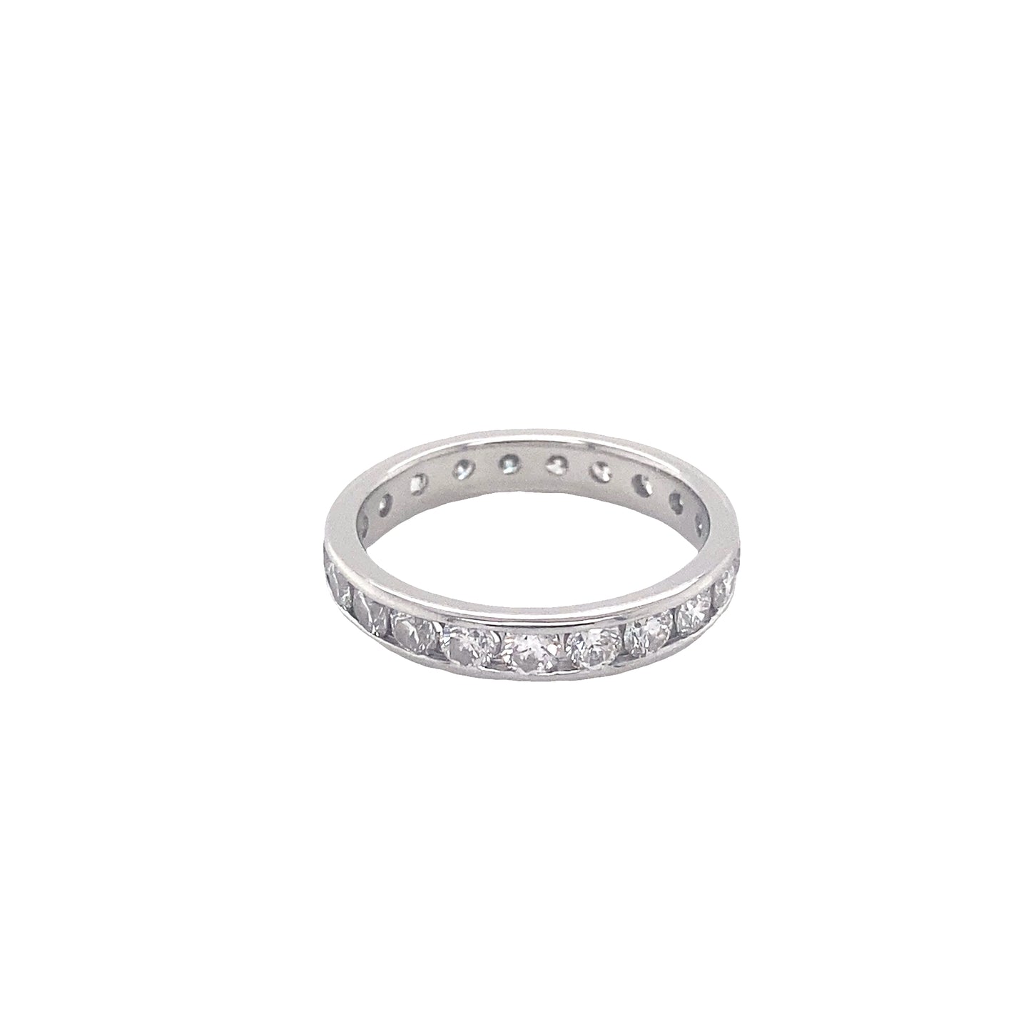 Round Brilliant Cut Diamond Channel Set Wedding Ring