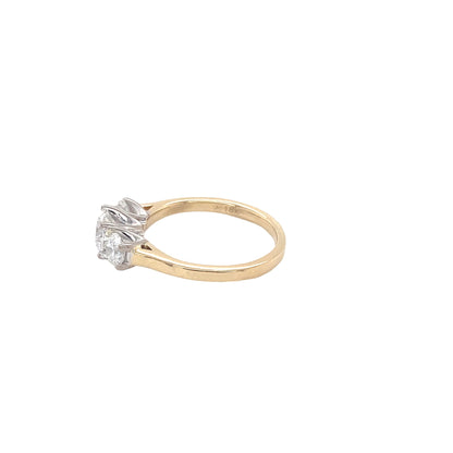 Round Brilliant Cut Diamond 3 Stone Ring