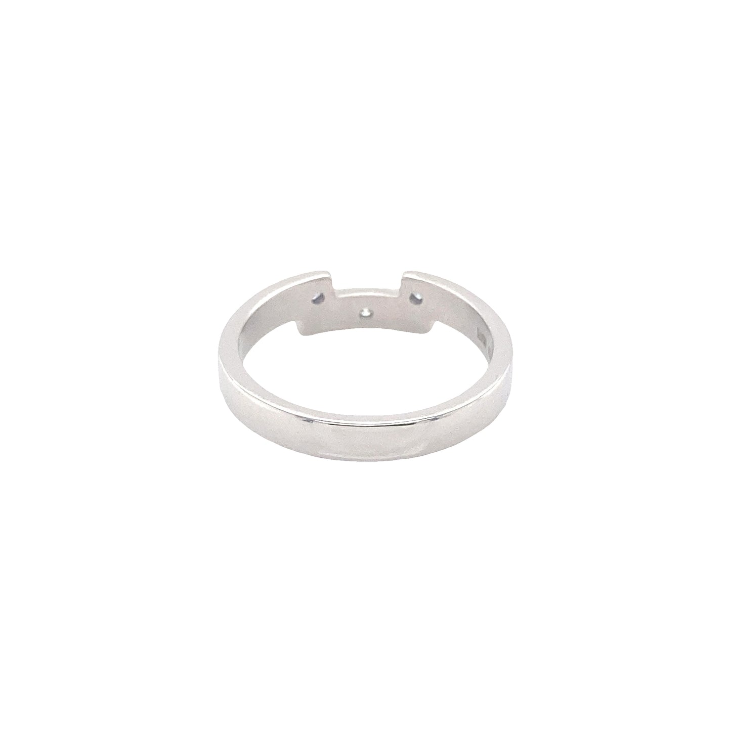 Diamond Set Shaped Wedding Ring