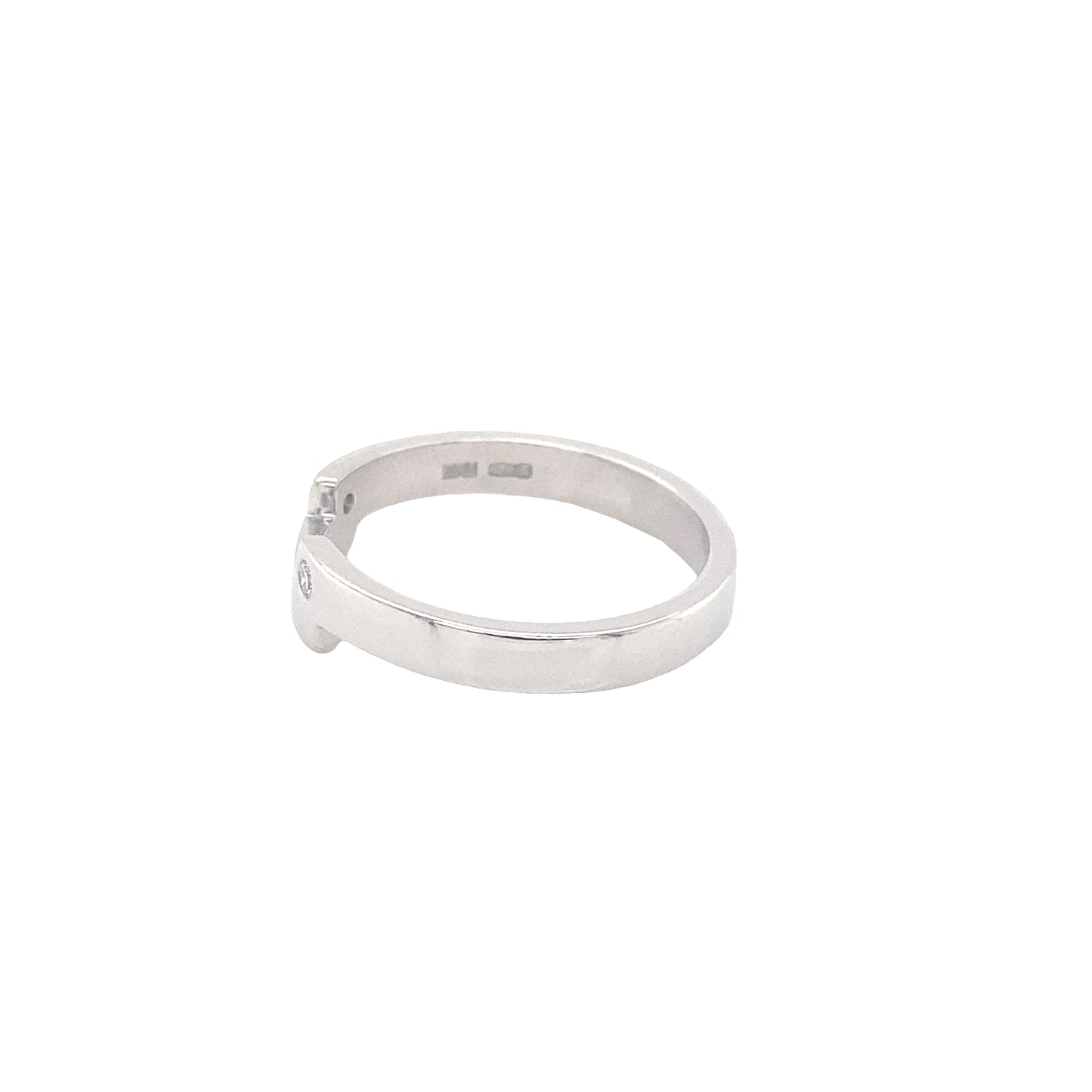Diamond Set Shaped Wedding Ring