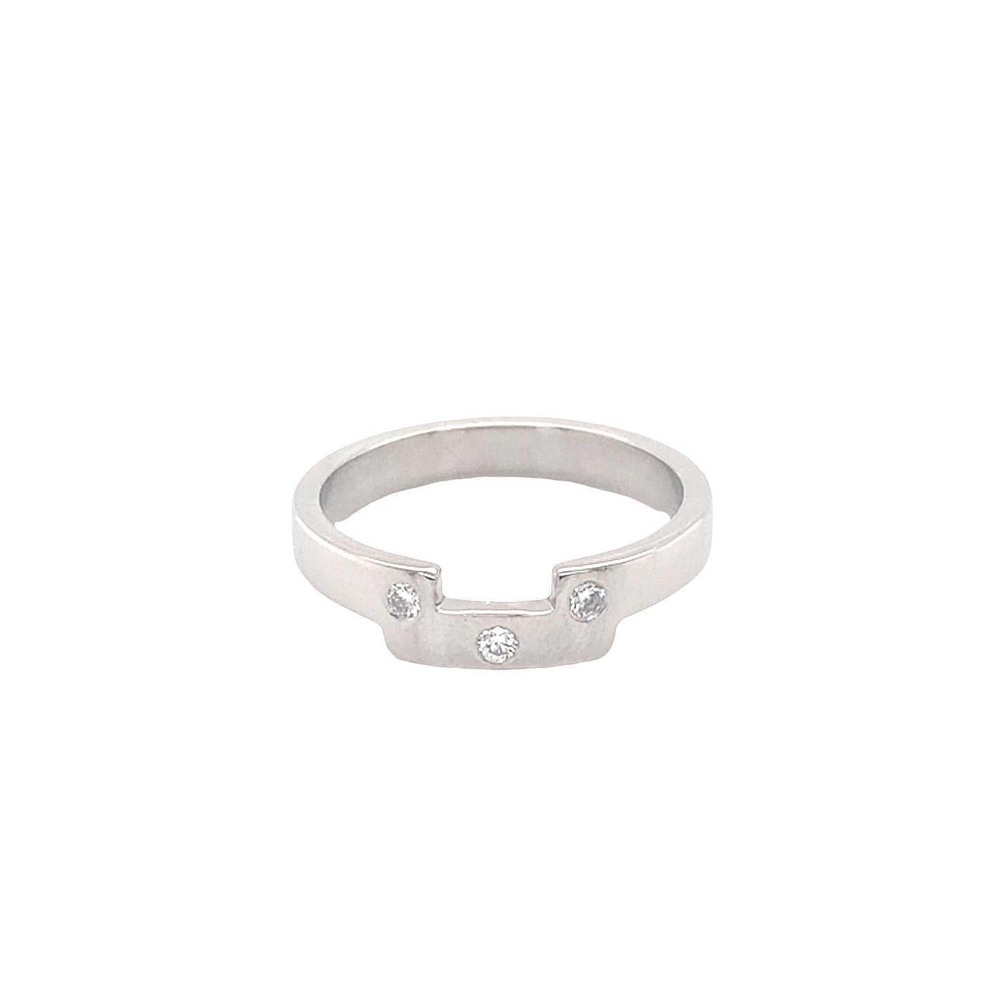 Diamond Set Shaped Wedding Ring