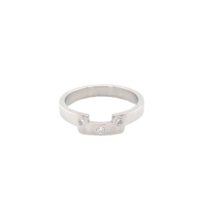 Diamond Set Shaped Wedding Ring
