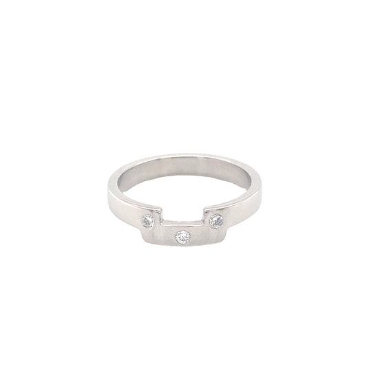 Diamond Set Shaped Wedding Ring