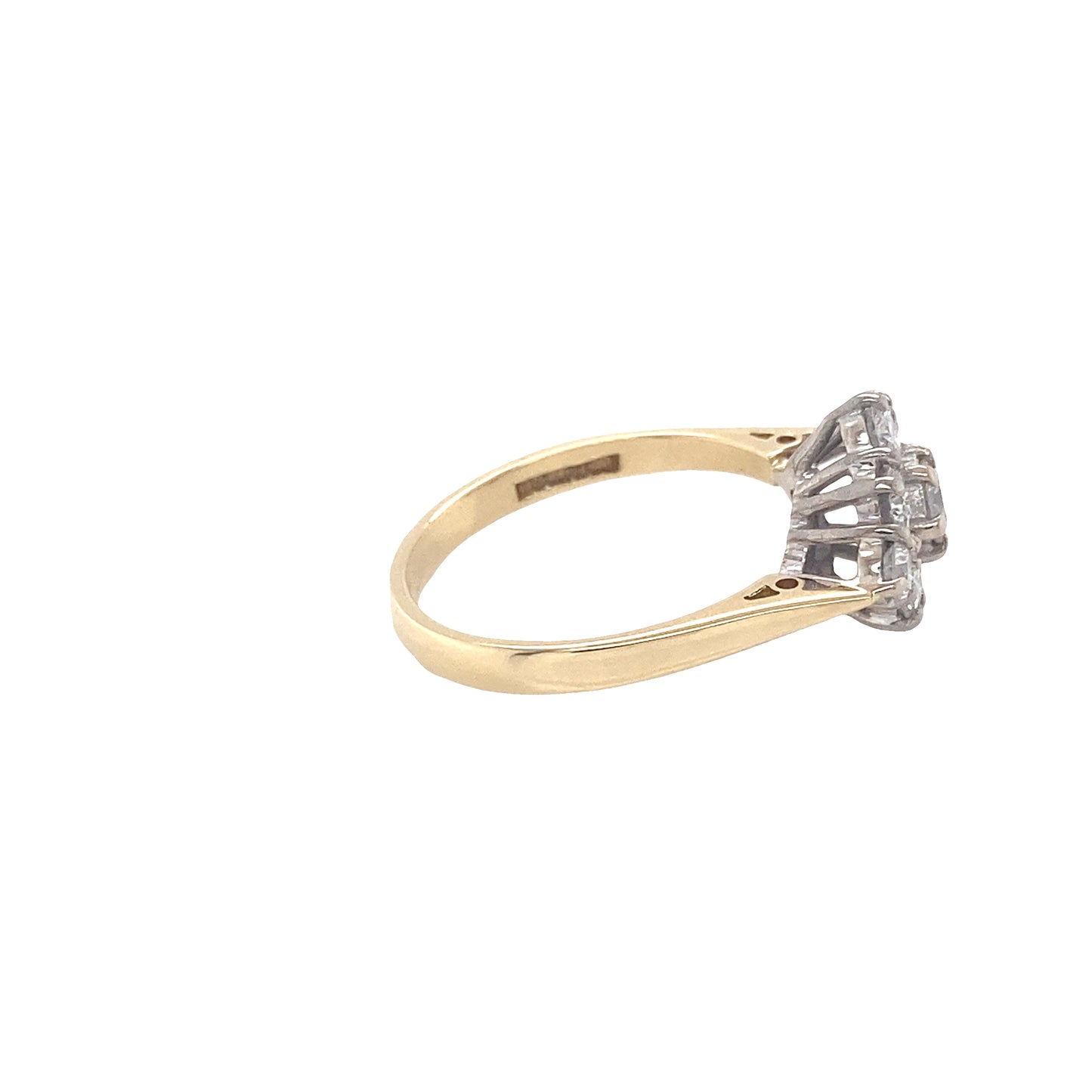 Round Brilliant Cut Diamond 9 Stone Ring
