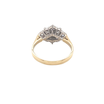 Round Brilliant Cut Diamond 9 Stone Ring