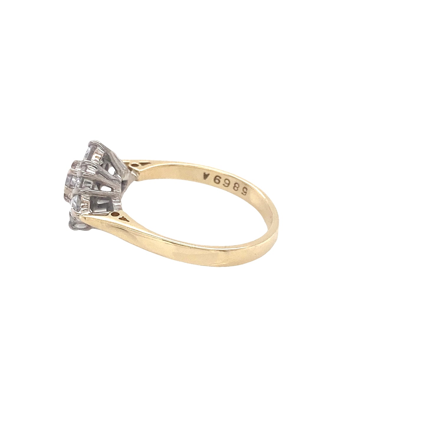 Round Brilliant Cut Diamond 9 Stone Ring