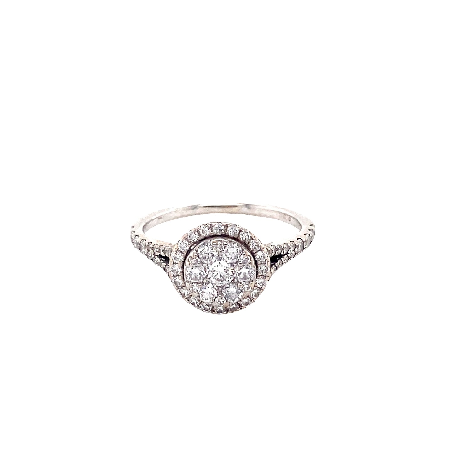 Round Brilliant Cut Diamond Cluster Ring
