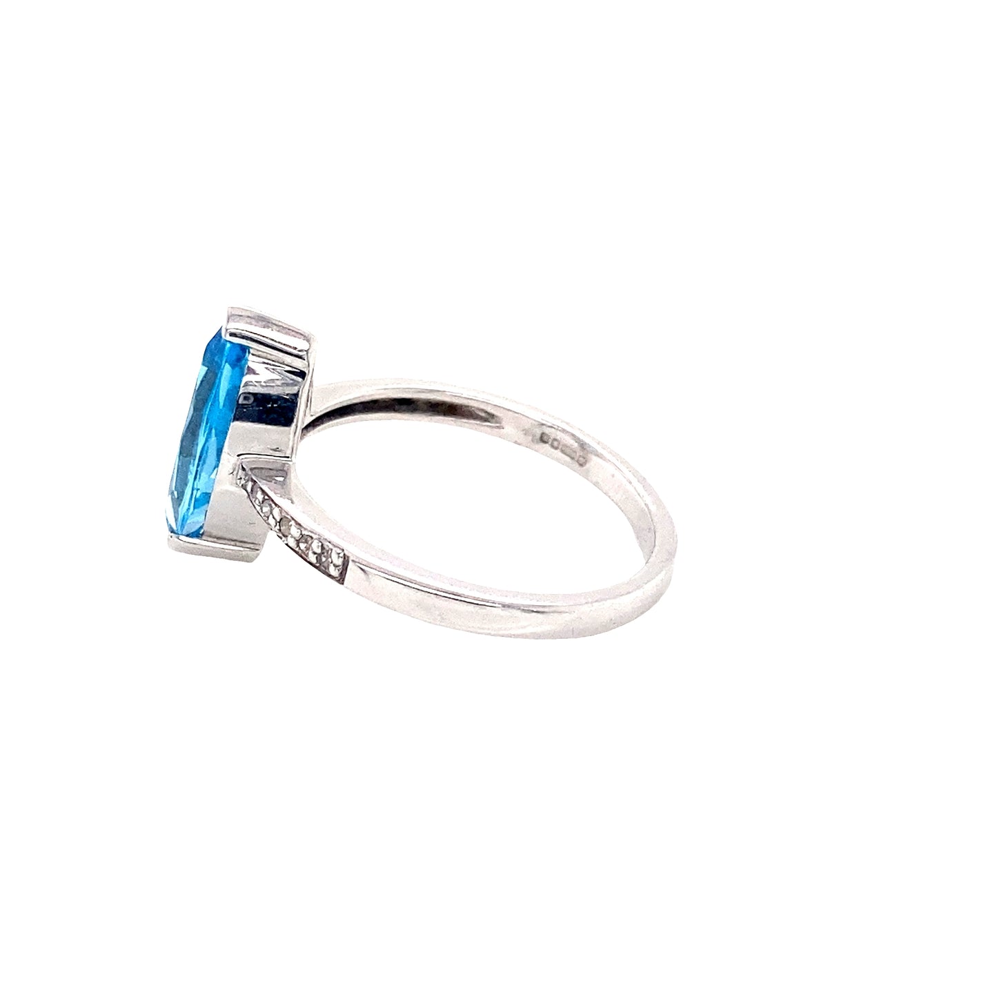 Marquise Cut Blue Topaz Ring