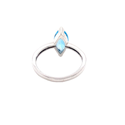 Marquise Cut Blue Topaz Ring