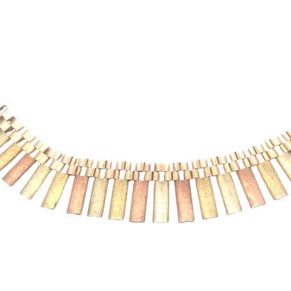 9ct 3 Tone Cleopatra Necklet - 40g