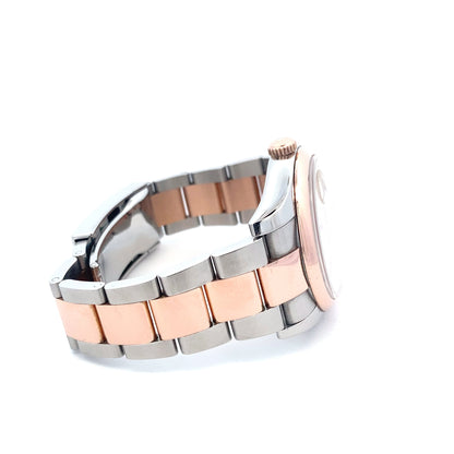 Pre-Owned Rolex Datejust 36 Steel Rose Gold Pink Roman Dial Watch