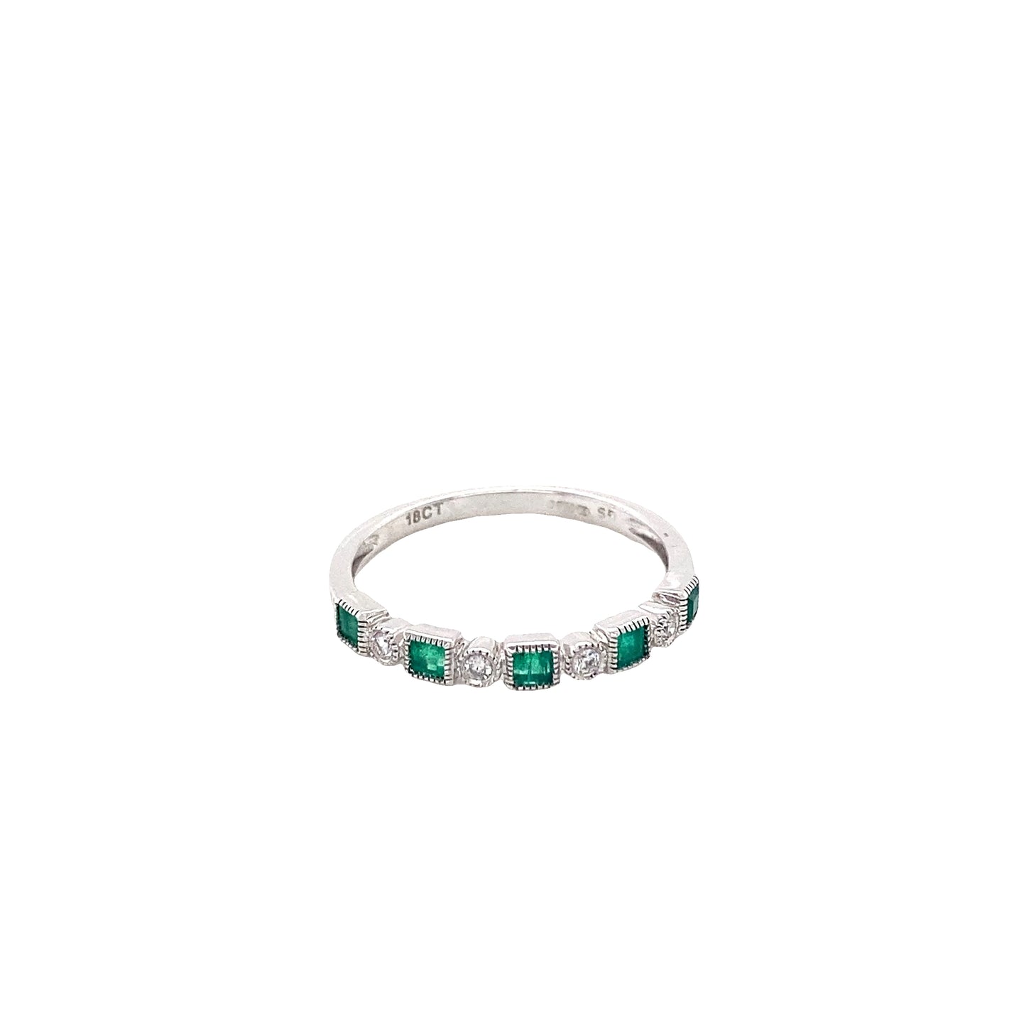 Emerald and Diamond Dress Ring